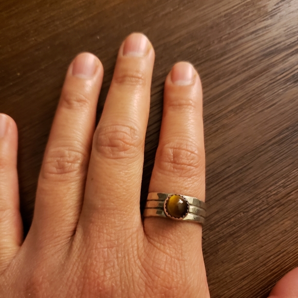 Vintage Sterling Silver Tigers Eye Ring